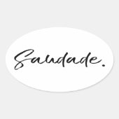 Saudade Black Ovale Sticker (Voorkant)