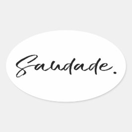 Saudade Black Ovale Sticker