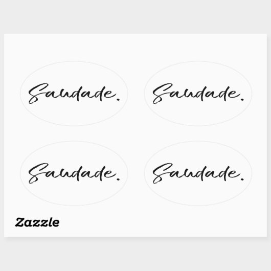 Saudade Black Ovale Sticker (Vel)