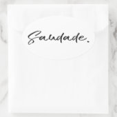 Saudade Black Ovale Sticker (Tas)