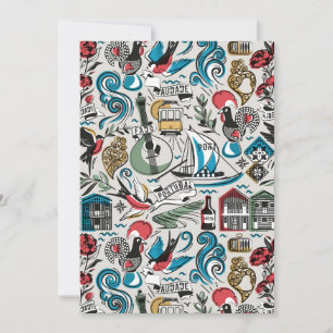 Saudade // populaire motieven uit Portugal Bedankkaart