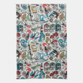 Saudade // populaire motieven uit Portugal Theedoek (Verticaal)