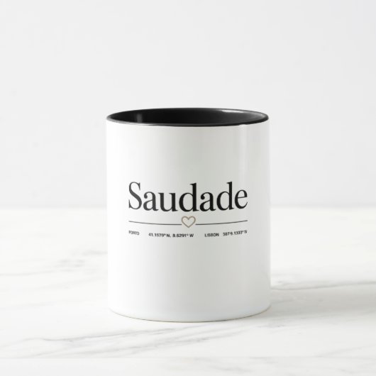Saudade Premium Mok – Minimalistische Portugese Ty (Midden)