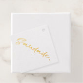 Saudade Zwart Goud Bedankjes Labels (Met doos)