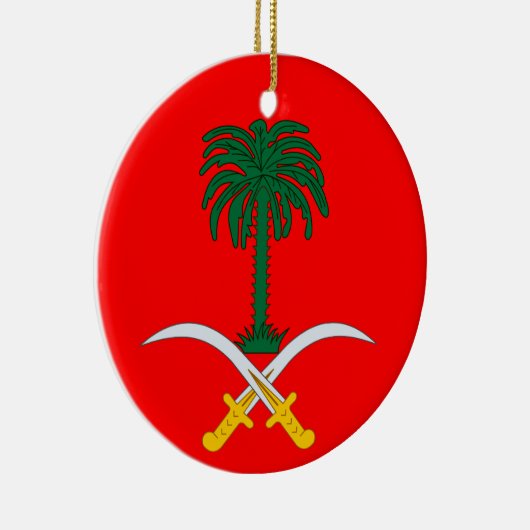 SAUDI ARABIA* Aangepaste kerstversiering Keramisch Ornament (Rechts)