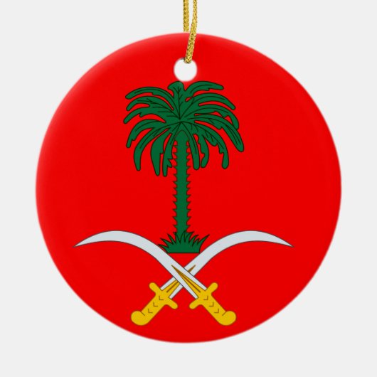 SAUDI ARABIA* Aangepaste kerstversiering Keramisch Ornament (Voorkant)