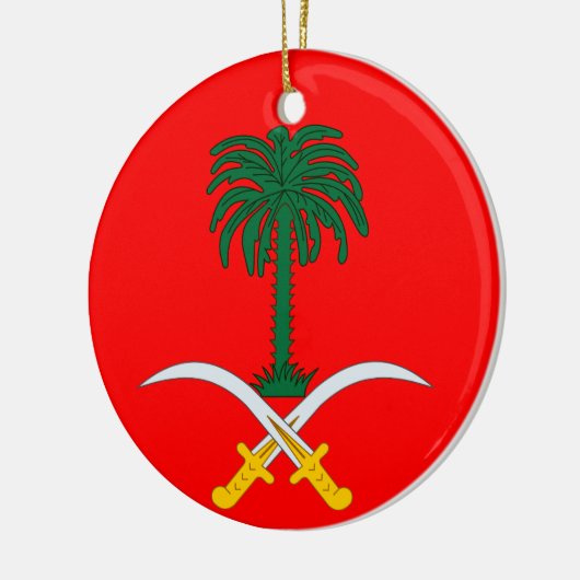 SAUDI ARABIA* Aangepaste kerstversiering Keramisch Ornament (Links)