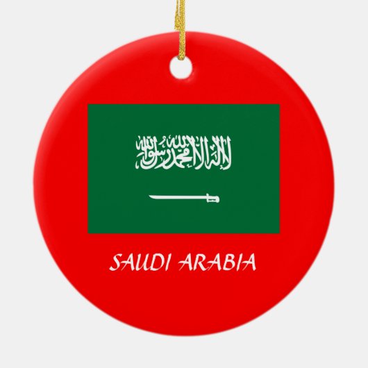 SAUDI ARABIA* Aangepaste kerstversiering Keramisch Ornament (Achterkant)