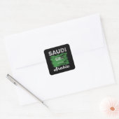 Saudi Arabia Flag Distressed Saudi Flag Vierkante Sticker (Envelop)