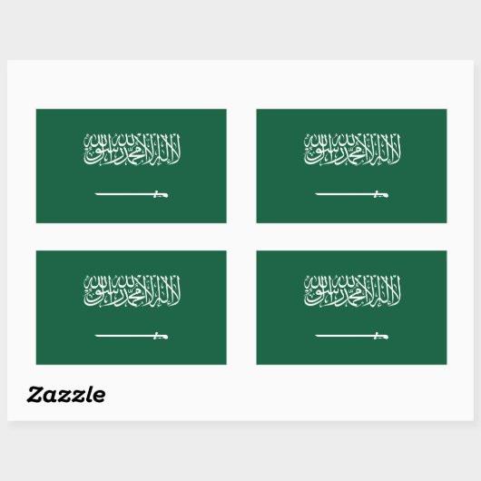 Saudi Arabia Flag Rechthoekige Sticker (Vel)