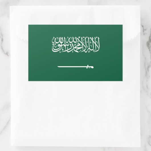 Saudi Arabia Flag Rechthoekige Sticker (Tas)