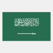Saudi Arabia Flag Rechthoekige Sticker (Voorkant)