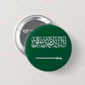 Saudi Arabia Flag Ronde Button 5,7 Cm (Voorkant /achterkant)