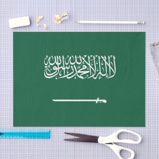 Saudi Arabia Flag Tissuepapier (Craft)