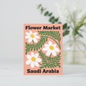 Saudi Arabia Flower Market White Daisy Briefkaart (Staand voorkant)