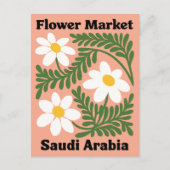 Saudi Arabia Flower Market White Daisy Briefkaart (Voorkant)