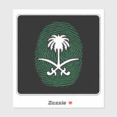 SAUDI ARABIA SYMBOL FINGER PRINT STICKER (Vel)