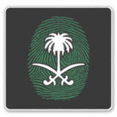 SAUDI ARABIA SYMBOL FINGER PRINT STICKER (Voorkant)