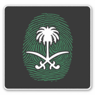 SAUDI ARABIA SYMBOL FINGER PRINT STICKER