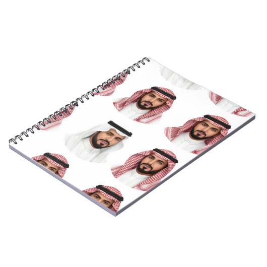 Saudi Arabian Men Portrait Pattern Notitieboek (Linkerzijde)