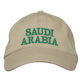 Saudi-Arabië Aangepast geborduurd Pet (Voorkant)