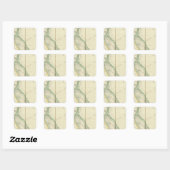 Saudi-Arabië, Azië 77 Vierkante Sticker (Vel)