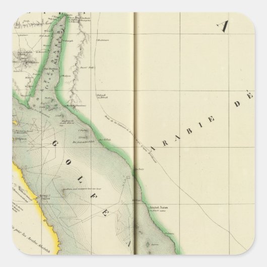 Saudi-Arabië, Azië 77 Vierkante Sticker (Voorkant)