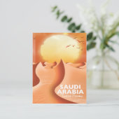 Saudi-Arabië door een vliegposter Briefkaart (Staand voorkant)