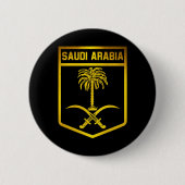 Saudi-Arabië Emblem Ronde Button 5,7 Cm (Voorkant)
