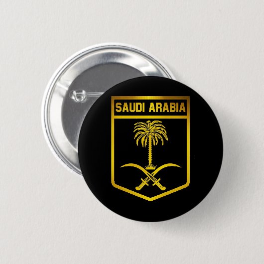 Saudi-Arabië Emblem Ronde Button 5,7 Cm (Voorkant /achterkant)