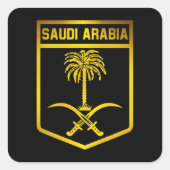 Saudi-Arabië Emblem Vierkante Sticker (Voorkant)