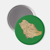 Saudi-Arabië Kaart Magneet (Voorkant / Achterkant)