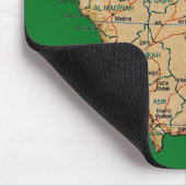 Saudi-Arabië Kaart Mousepad Muismat (Hoek)