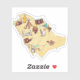Saudi-Arabië kaart sticker