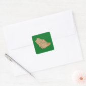 Saudi-Arabië kaarttest Vierkante Sticker (Envelop)