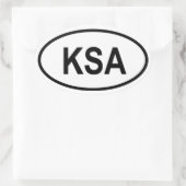 Saudi-Arabië "KSA" Ovale Sticker (Tas)