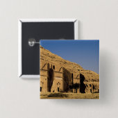 Saudi-Arabië, locatie Madain Saleh, oud 2 Vierkante Button 5,1 Cm (Voorkant /achterkant)