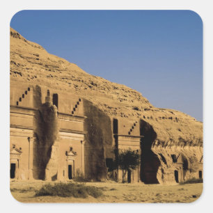 Saudi-Arabië, locatie Madain Saleh, oud 2 Vierkante Sticker