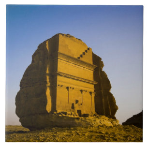 Saudi-Arabië, locatie van Madain Saleh, oud 4 Tegeltje