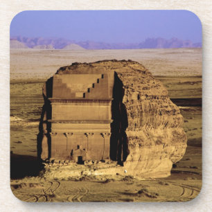 Saudi-Arabië, locatie van Madain Saleh, oud Bier Onderzetter