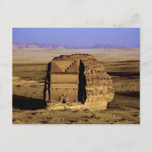 Saudi-Arabië, locatie van Madain Saleh, oud Briefkaart