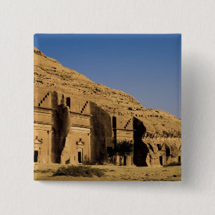 Saudi-Arabië, locatie van Madain Saleh, oude 2 Vierkante Button 5,1 Cm