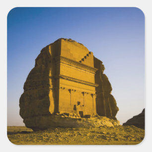 Saudi-Arabië, locatie van Madain Saleh, oude 4 Vierkante Sticker