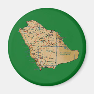 Saudi-Arabië Map Magnet