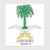 Saudi-Arabië Nationaal Embleem Patriottisch Sticker (Vel)