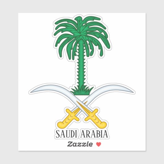 Saudi-Arabië Nationaal Embleem Patriottisch Sticker (Vel)