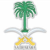 Saudi-Arabië Nationaal Embleem Patriottisch Sticker (Voorkant)