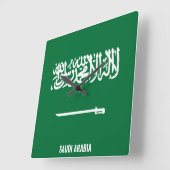 Saudi-Arabië Nationale vlag Patriottisch Vierkante Klok (Hoek)