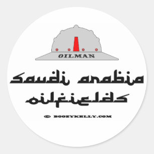 Saudi-Arabië Olievelden, grote olie, olie Ronde Sticker