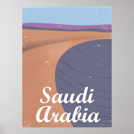 Saudi-Arabië: oud poster reizen (Voorkant)